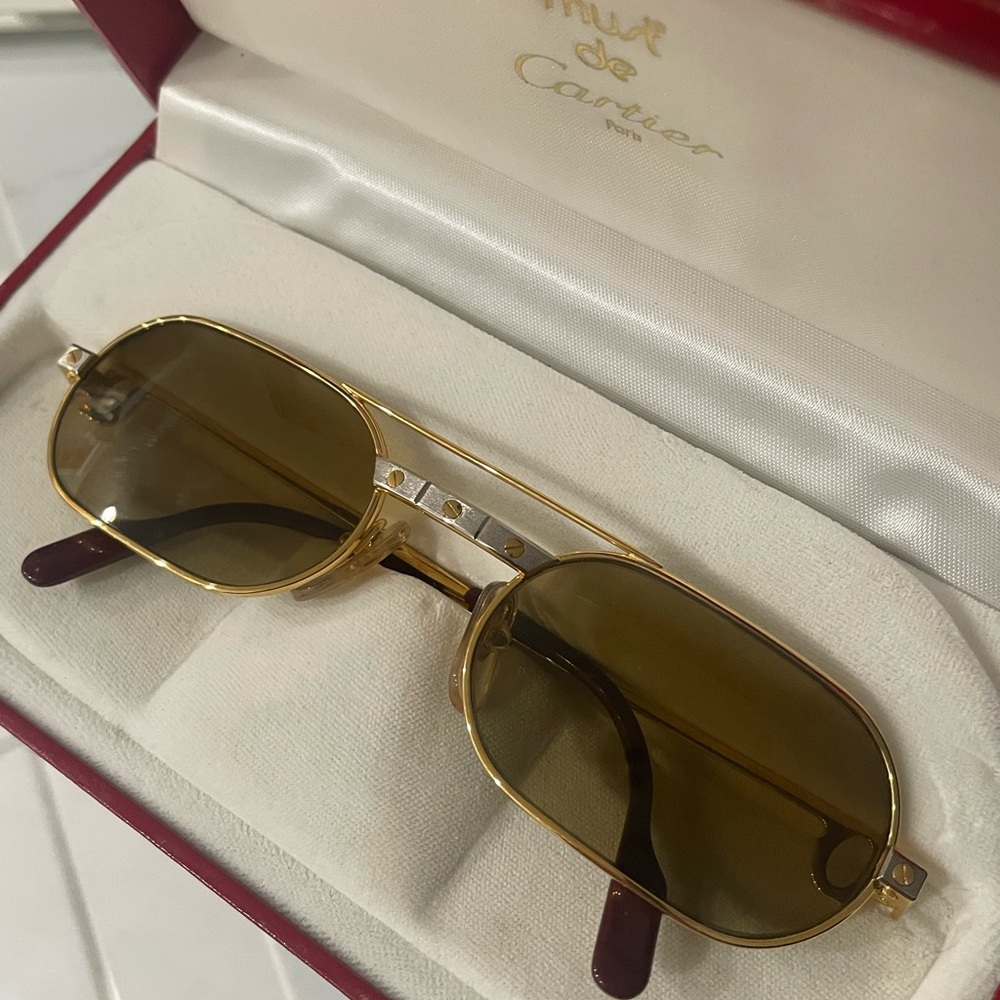 Cartier - Vintage - Les Must de Cartier - Santos 22k Gold sunglasses - Mineral